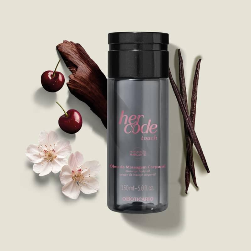 Óleo de massagem corporal her code touch 150ml - O BOTICARIO - Gel